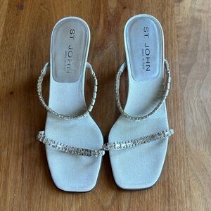 St. John Women's Shimmering Silver Sandals